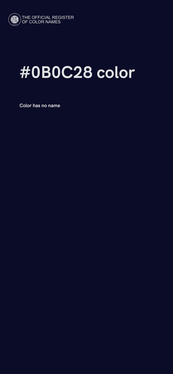 #0B0C28 color image