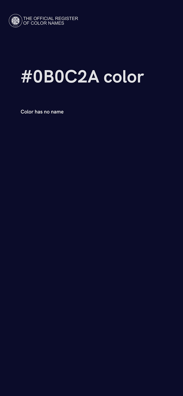 #0B0C2A color image