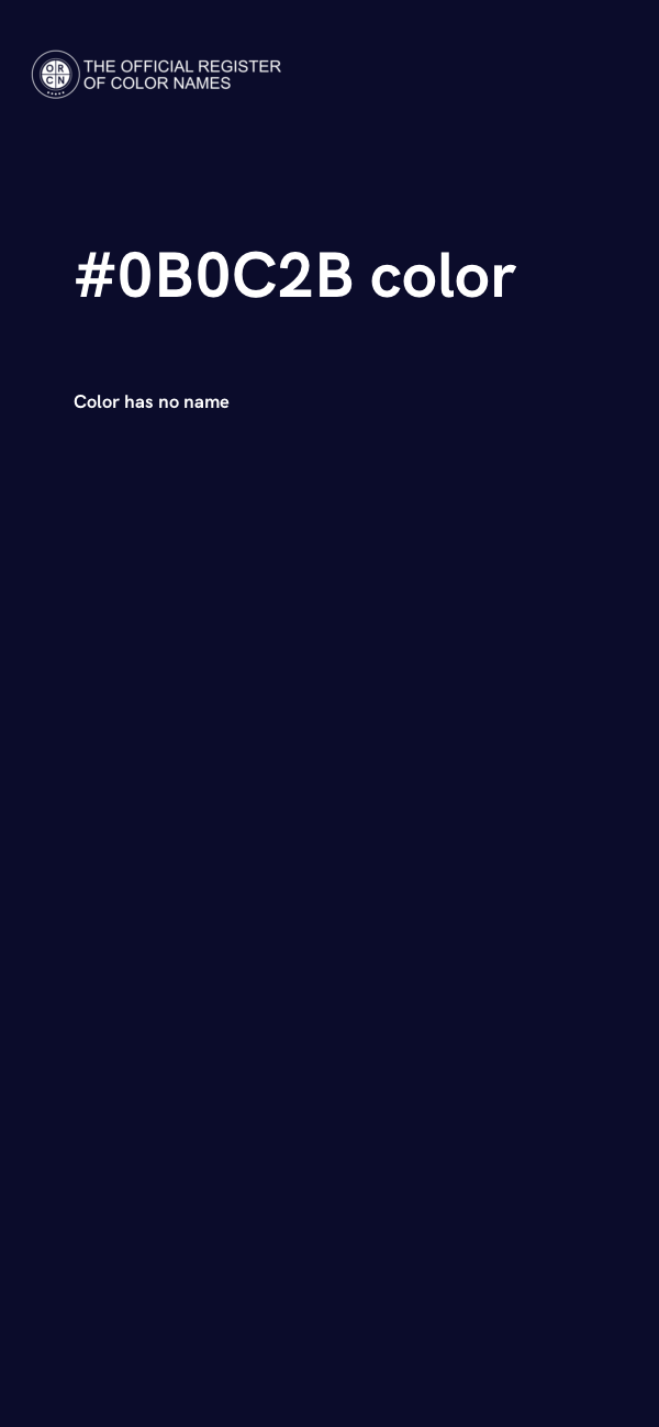 #0B0C2B color image
