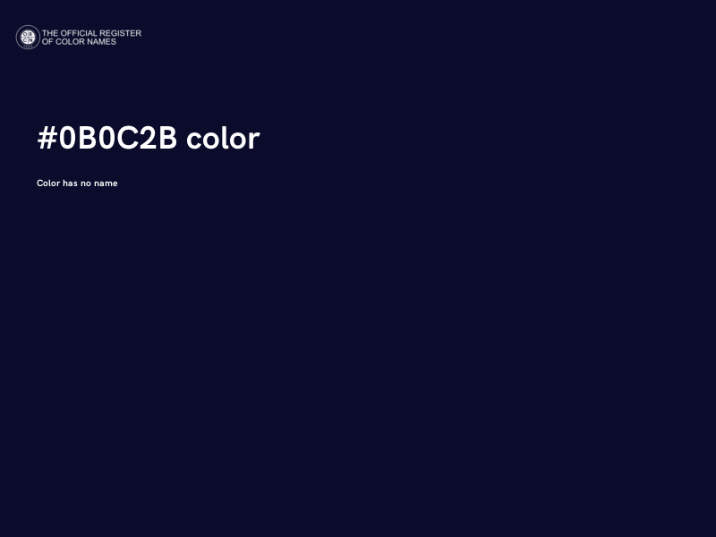 #0B0C2B color image