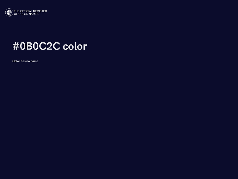 #0B0C2C color image