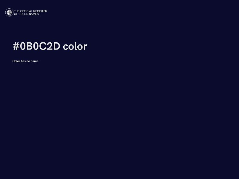 #0B0C2D color image