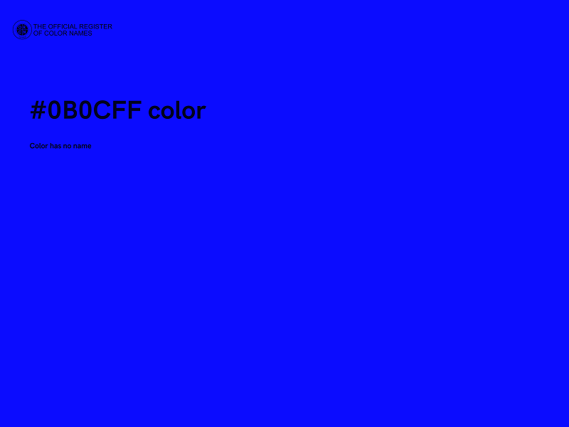 #0B0CFF color image