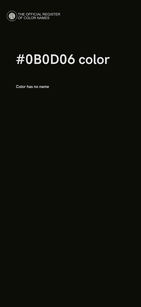 #0B0D06 color image