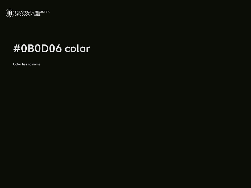 #0B0D06 color image
