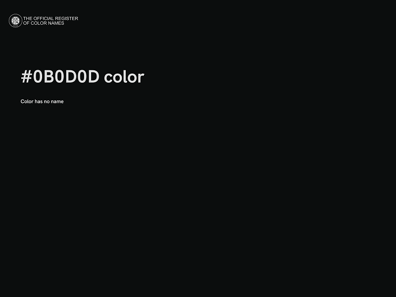 #0B0D0D color image