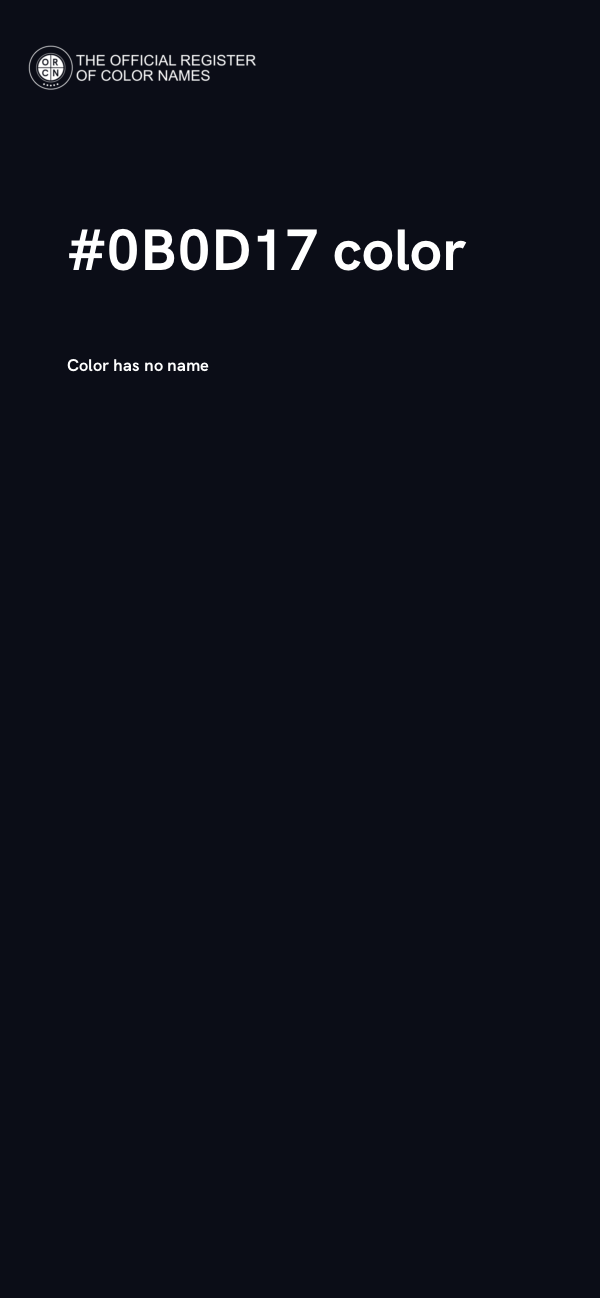 #0B0D17 color image