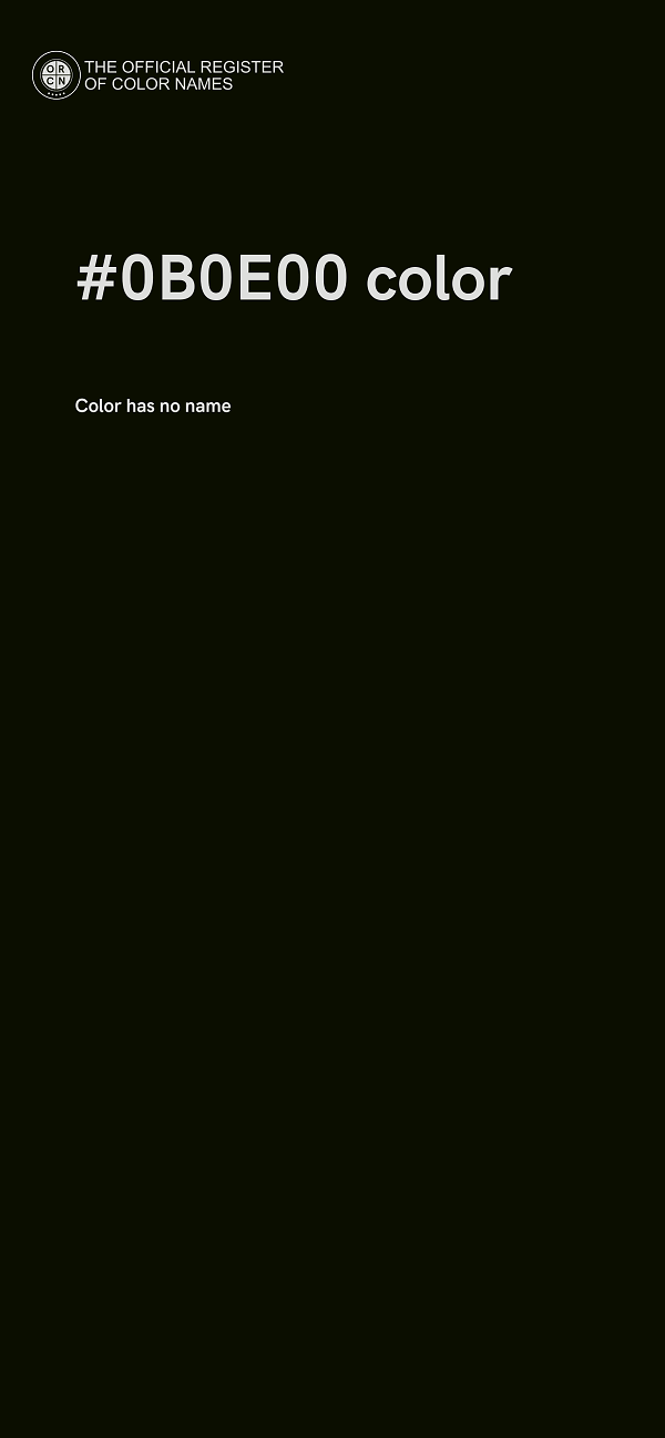 #0B0E00 color image