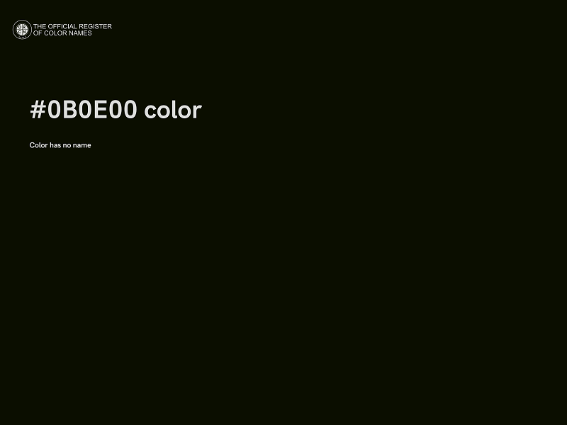 #0B0E00 color image