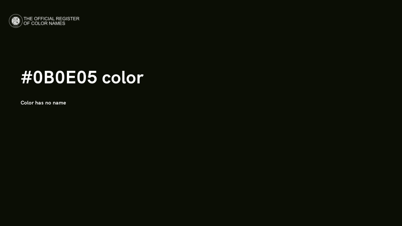 #0B0E05 color image