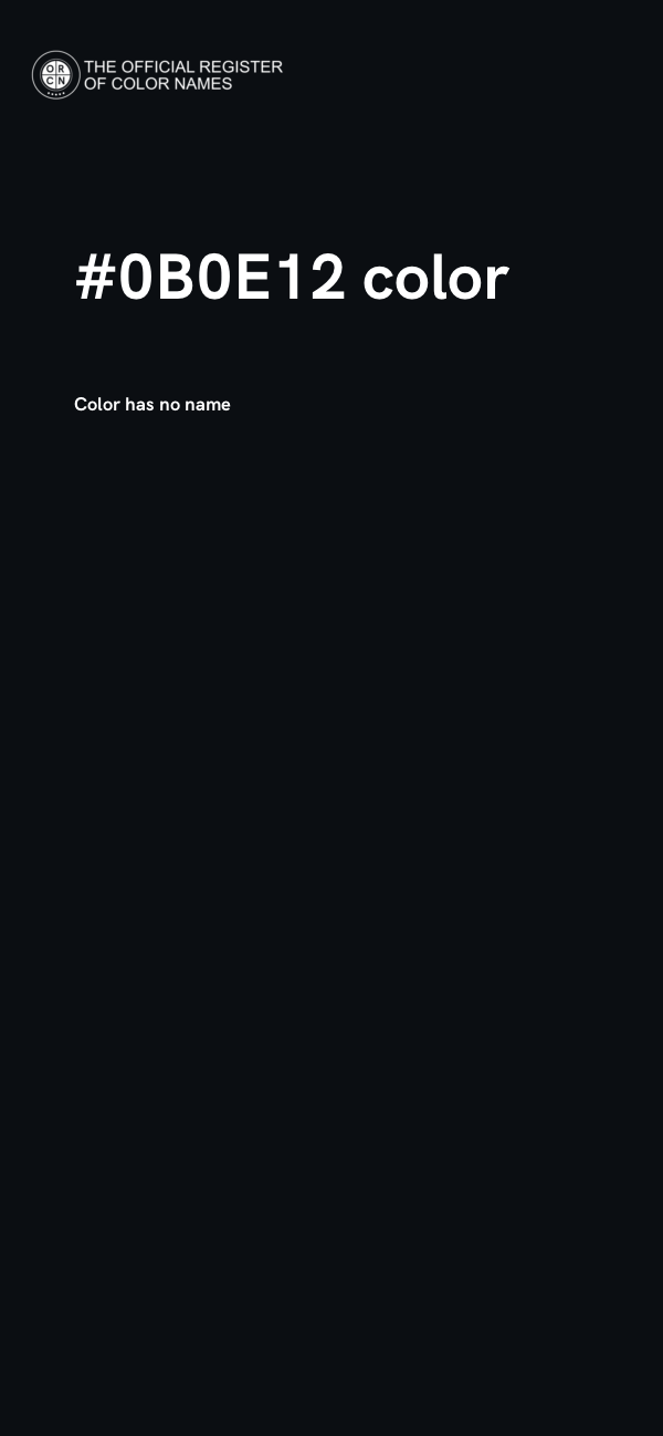 #0B0E12 color image
