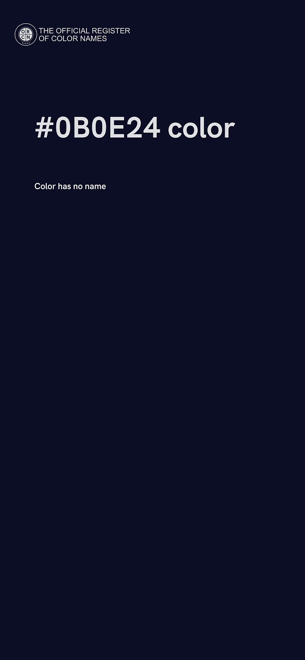 #0B0E24 color image