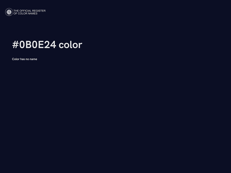 #0B0E24 color image