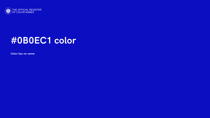 #0B0EC1 color image