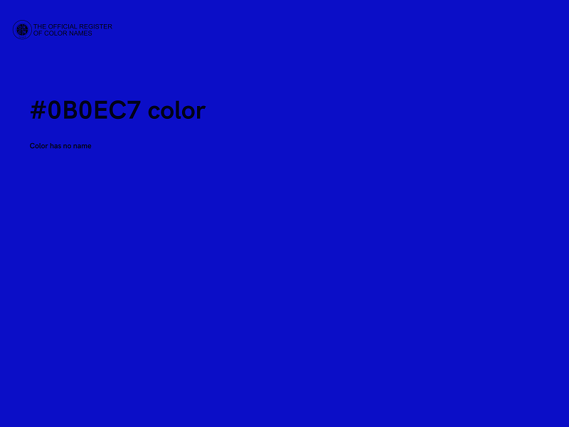 #0B0EC7 color image