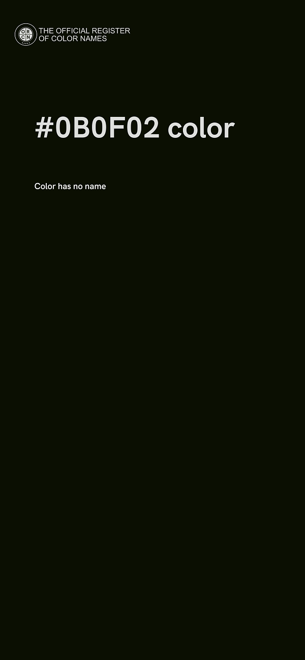 #0B0F02 color image