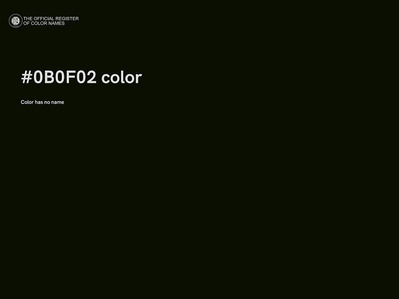 #0B0F02 color image