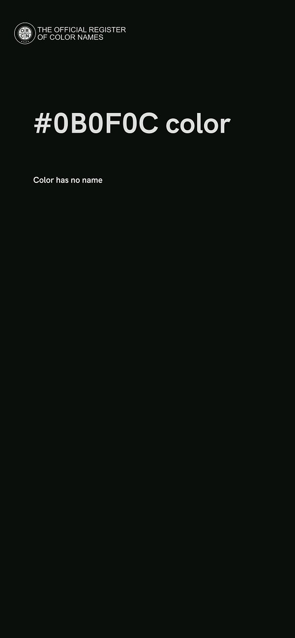 #0B0F0C color image