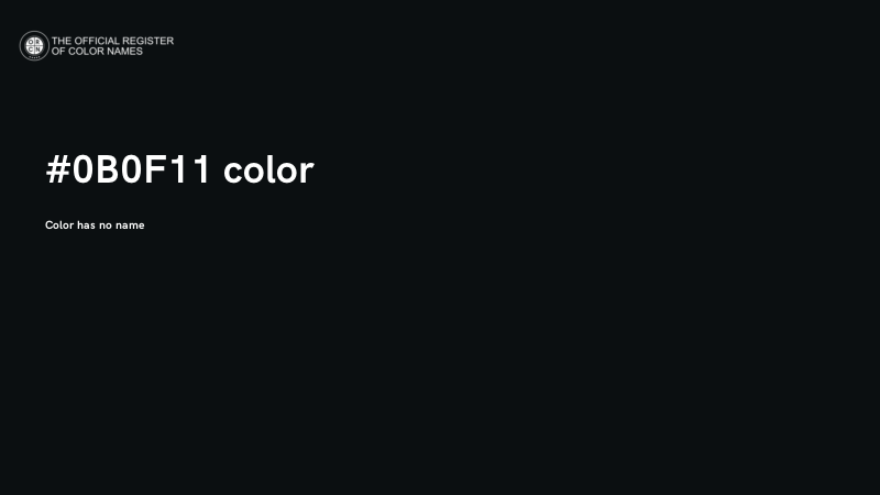 #0B0F11 color image
