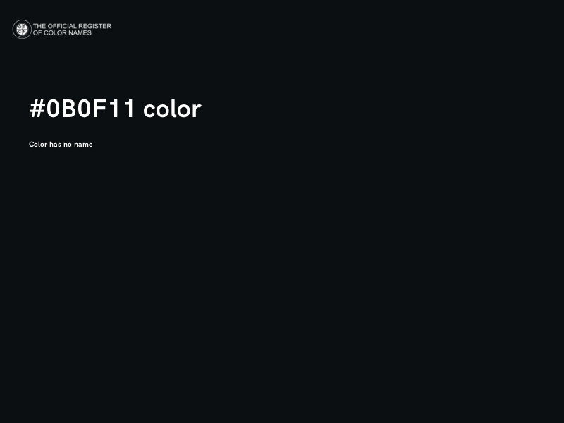 #0B0F11 color image