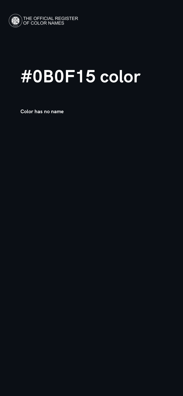 #0B0F15 color image