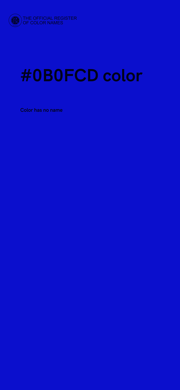 #0B0FCD color image