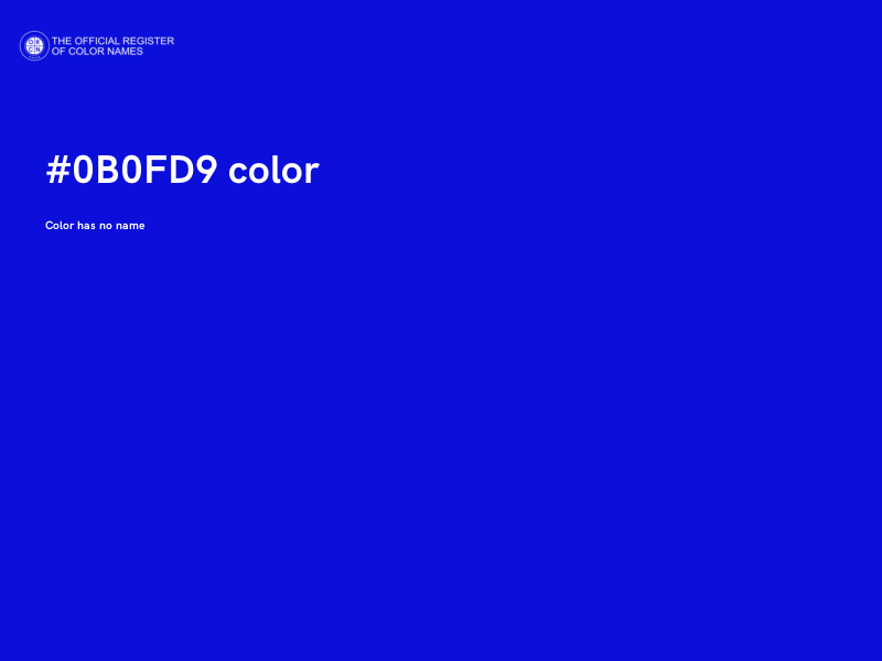 #0B0FD9 color image