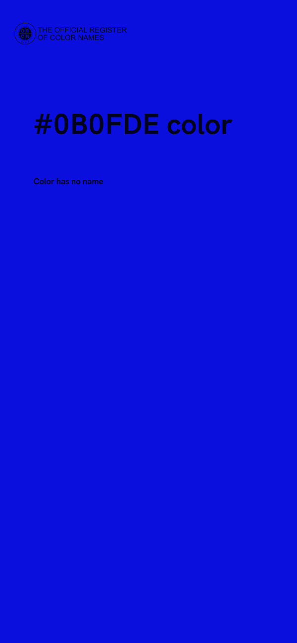 #0B0FDE color image