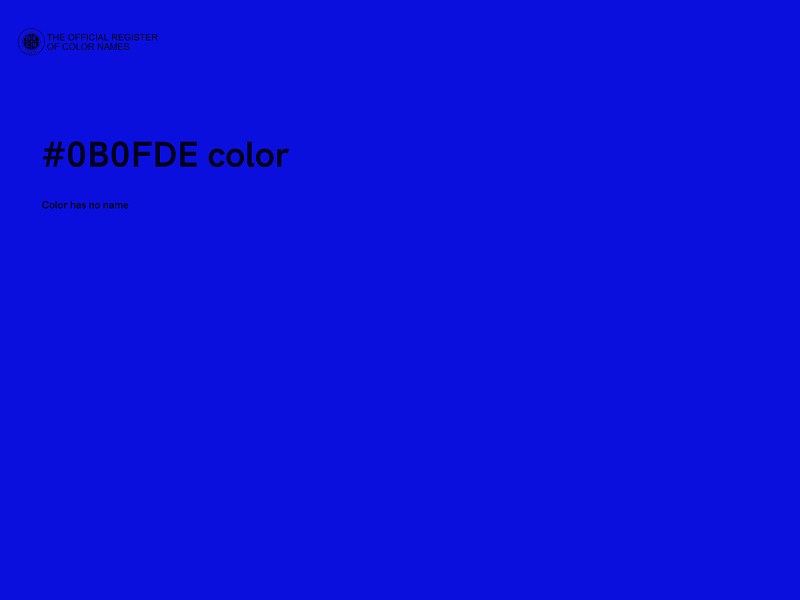 #0B0FDE color image