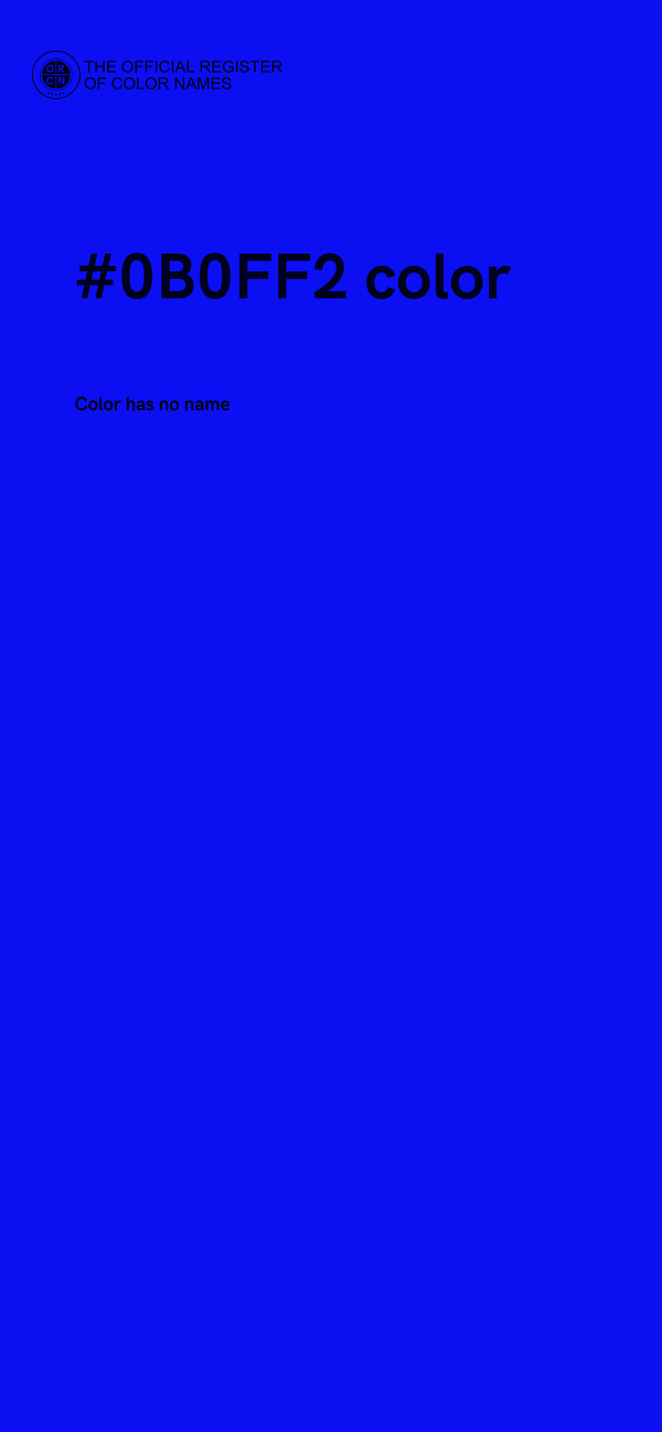 #0B0FF2 color image