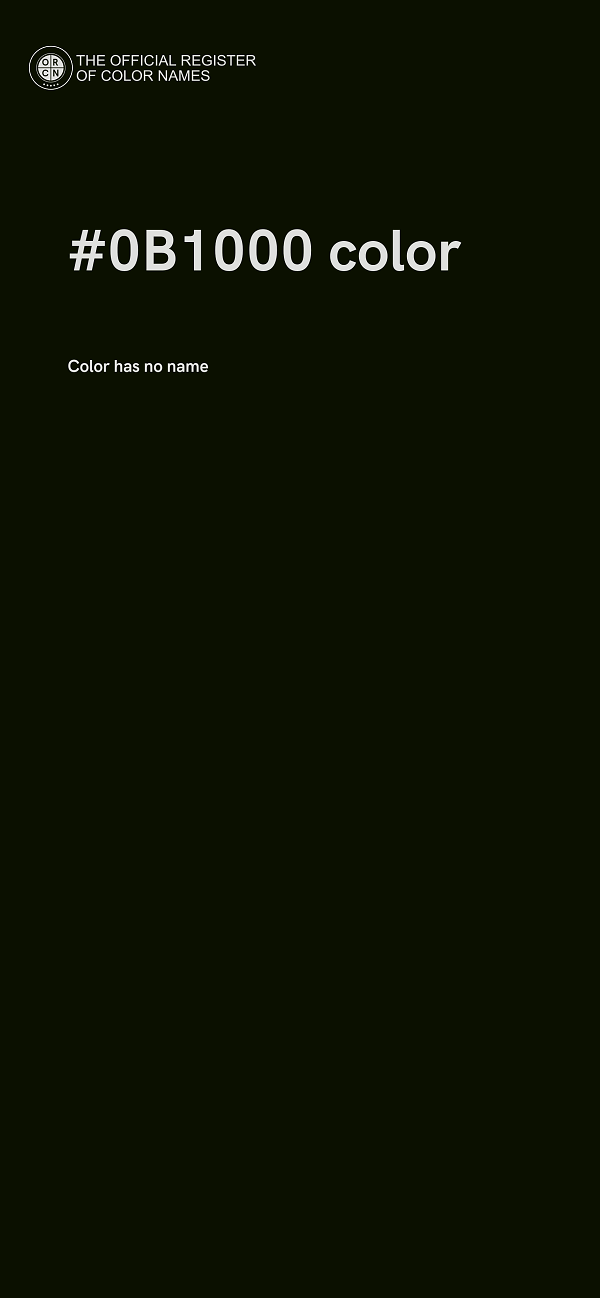 #0B1000 color image