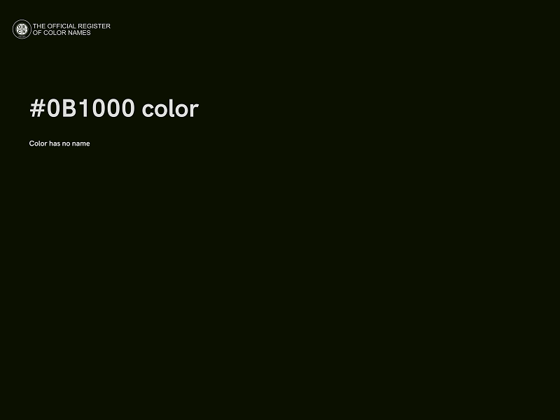 #0B1000 color image