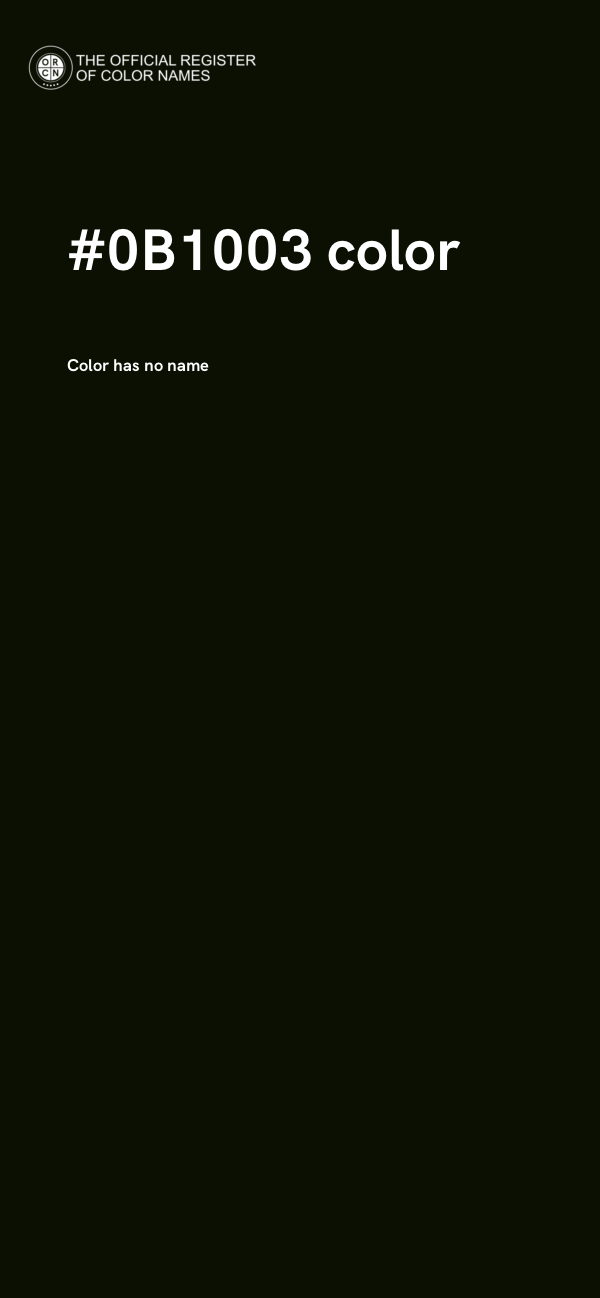 #0B1003 color image