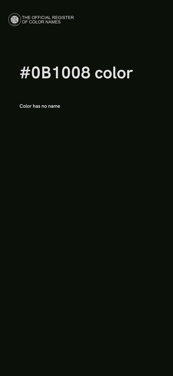 #0B1008 color image