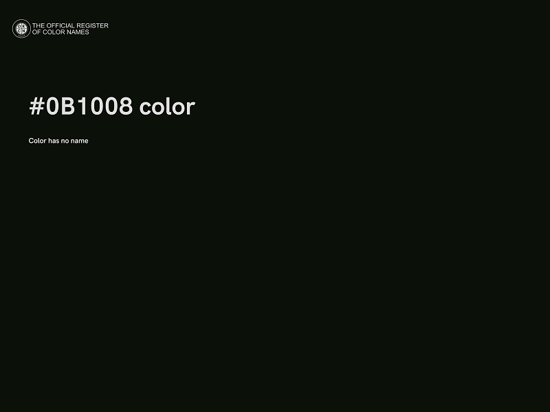 #0B1008 color image