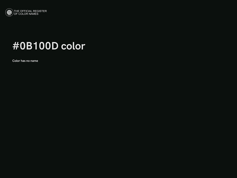 #0B100D color image