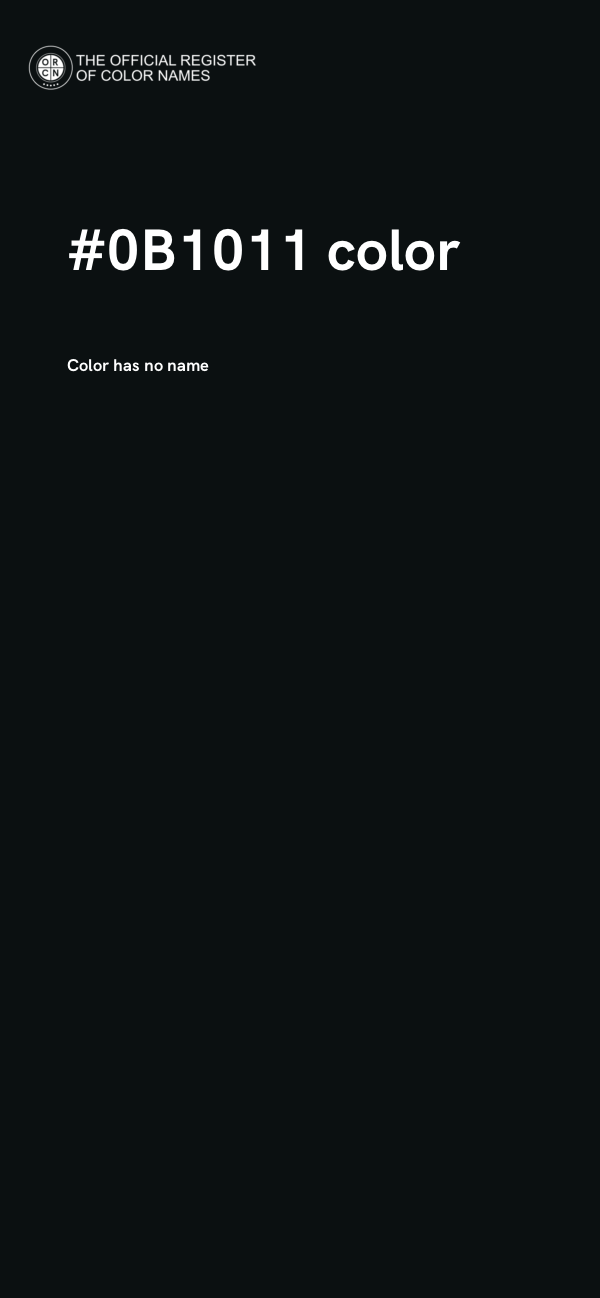 #0B1011 color image