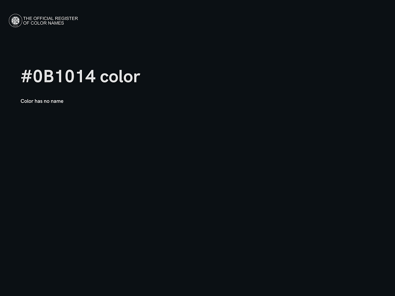 #0B1014 color image