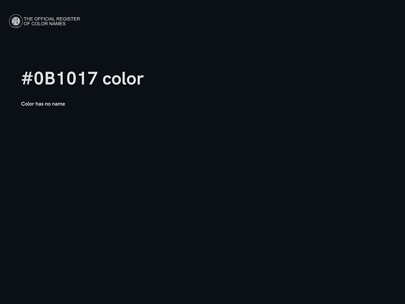 #0B1017 color image