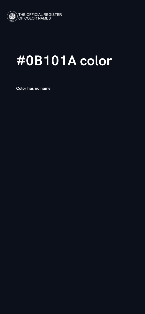 #0B101A color image