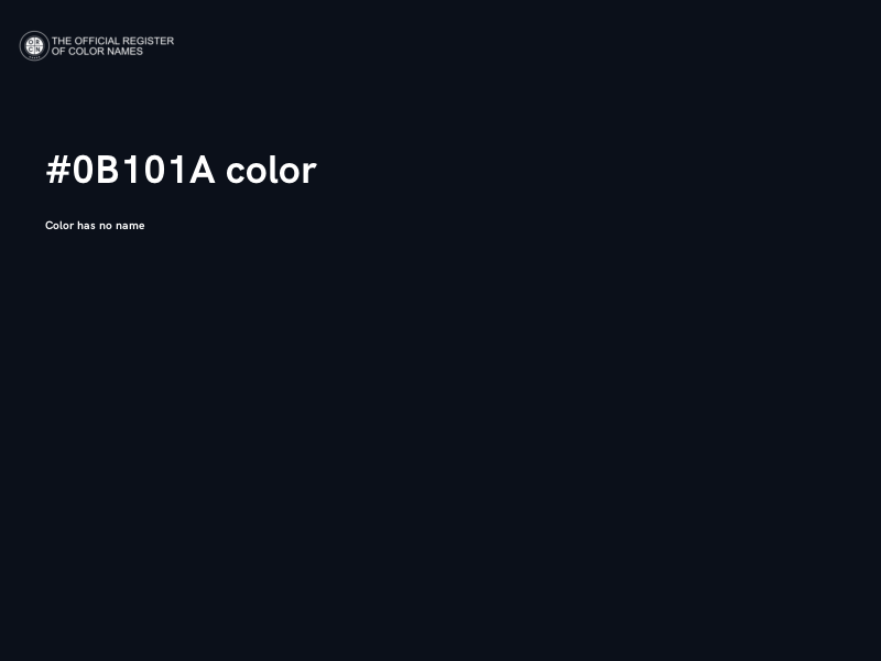#0B101A color image