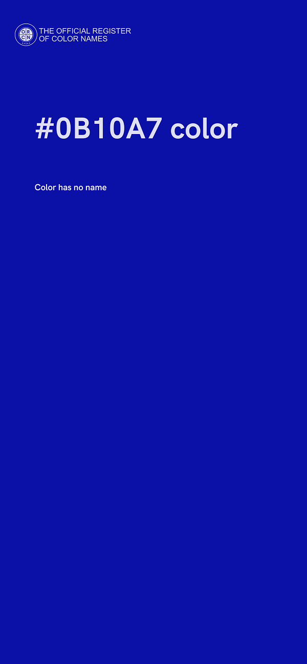 #0B10A7 color image