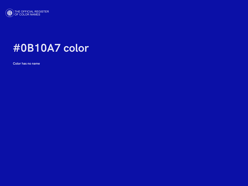 #0B10A7 color image