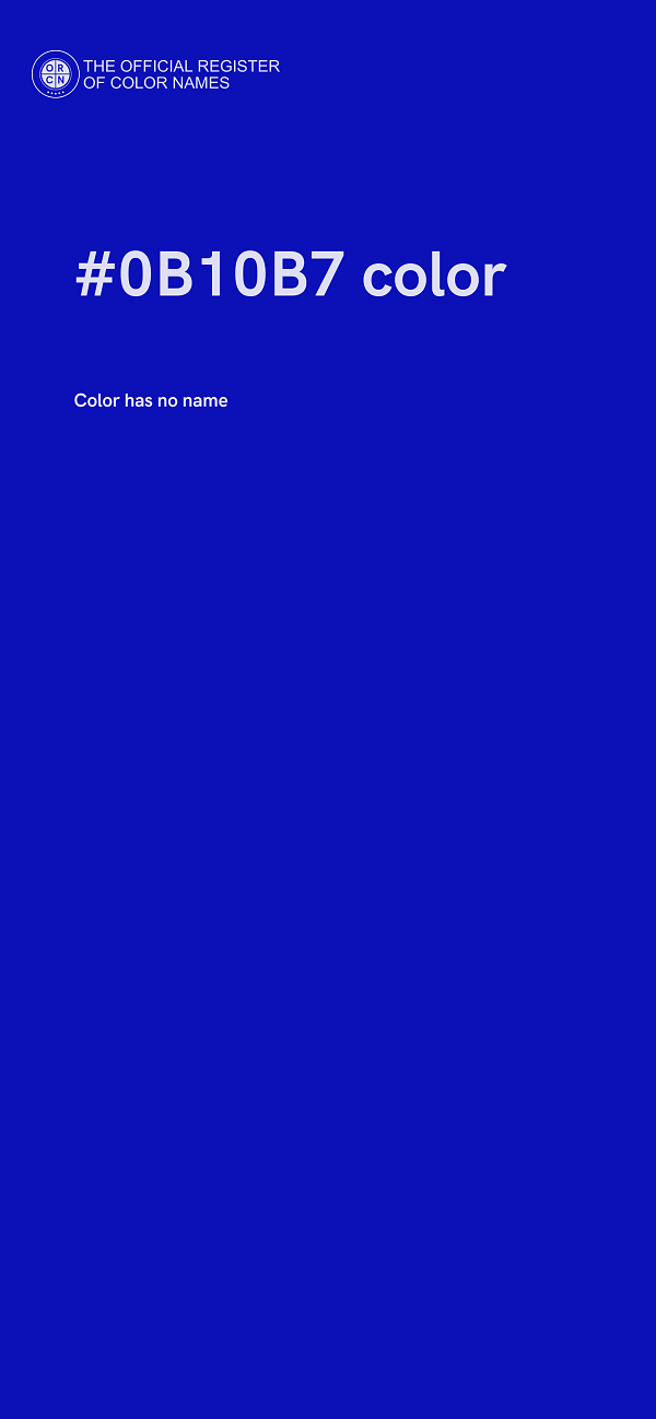 #0B10B7 color image