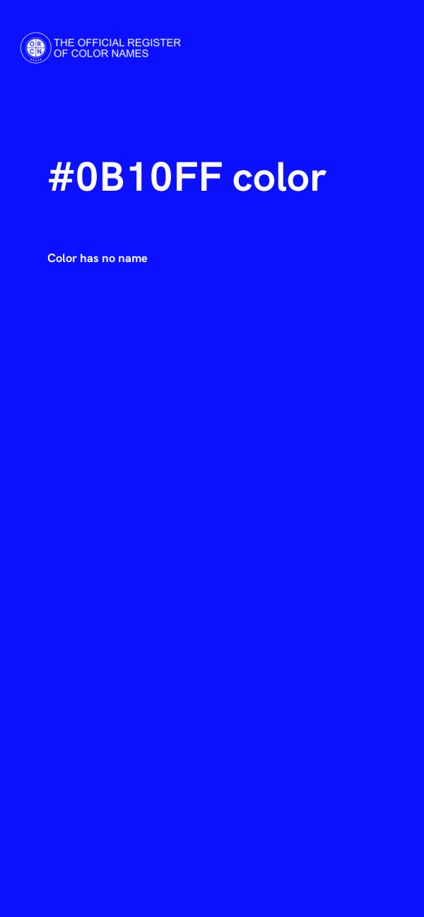 #0B10FF color image