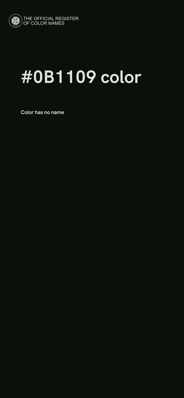 #0B1109 color image