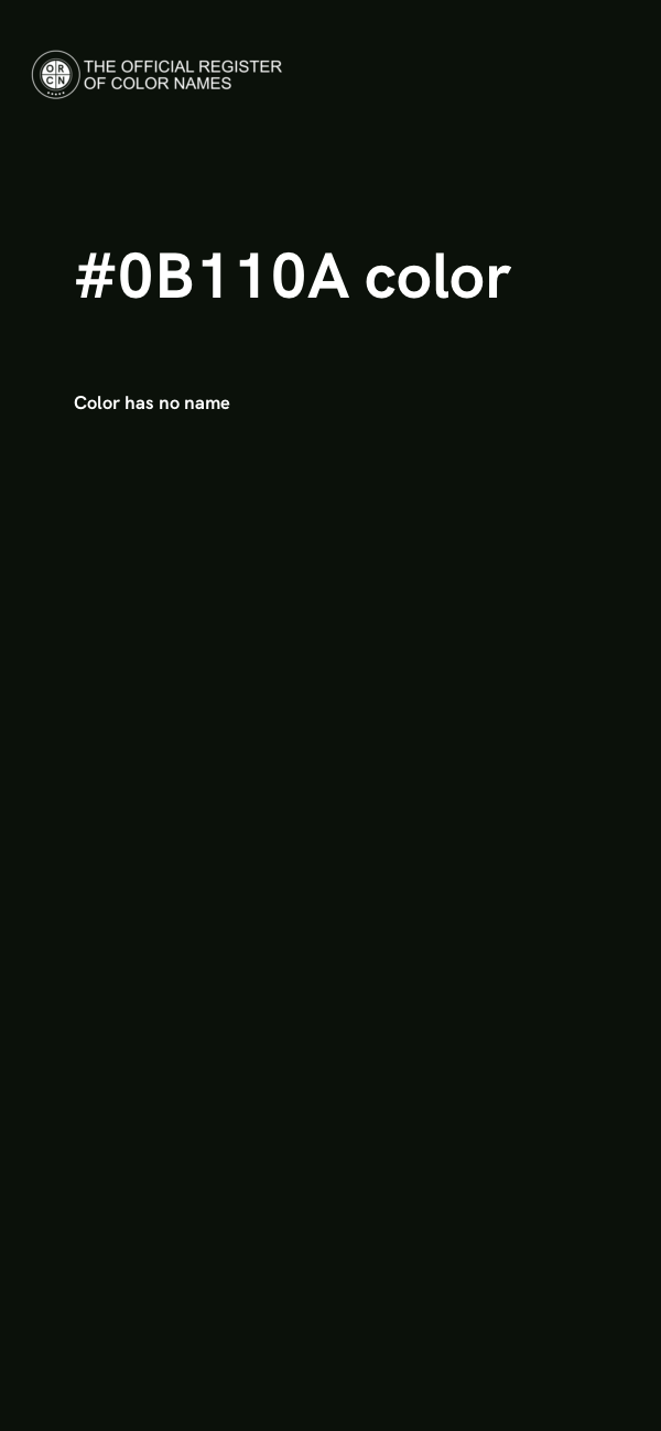 #0B110A color image
