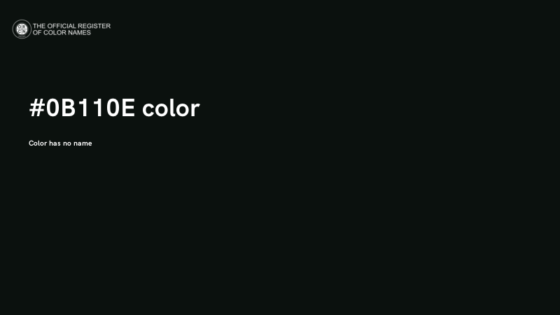 #0B110E color image