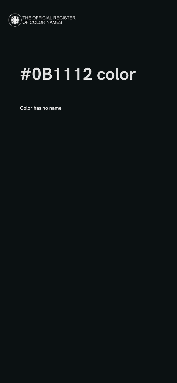 #0B1112 color image