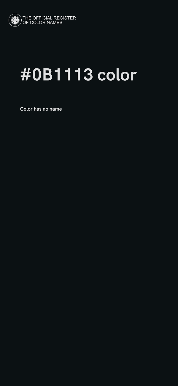 #0B1113 color image